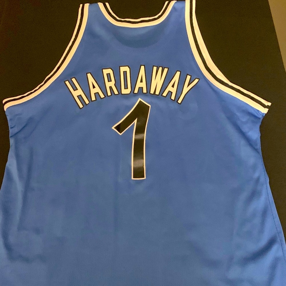 SOLD Champion Orlando Magic Penny Hardaway #1 Blue NBA Jersey 48 Adult XL - Picture 4 of 7